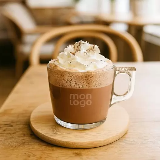 TASSE EN VERRE FRANCAIS 220ML PERSONNALISABLE 'NUEVO' 