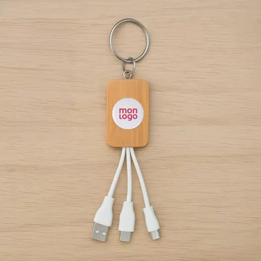 CABLE PORTE CLE PERSONNALISABLE 'MEDIACLE'