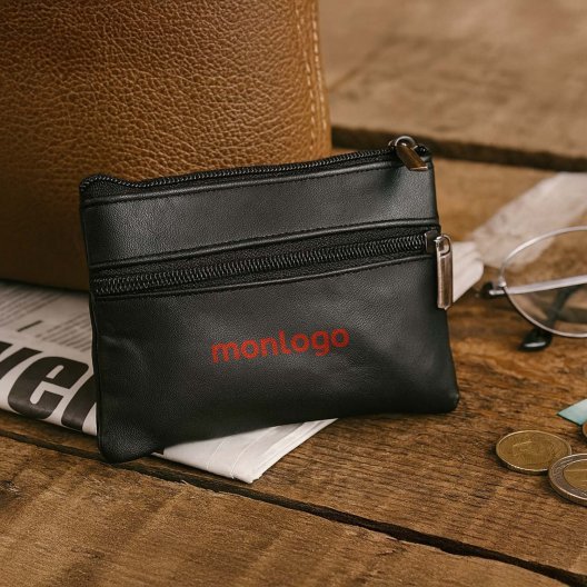 PORTE MONNAIE PERSONNALISE EN CUIR 'ILYOUS'