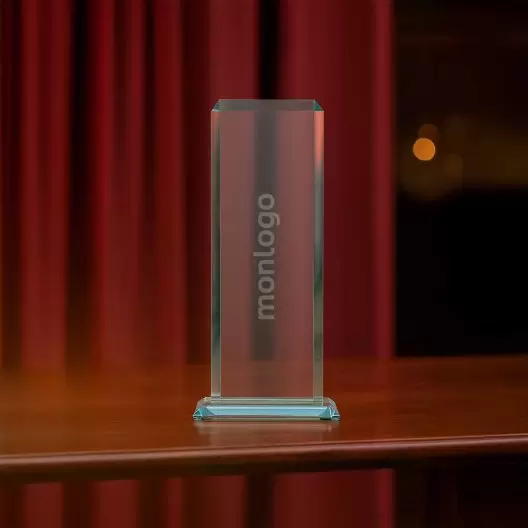 TROPHEE EN VERRE PERSONNALISE 'VICKY MENHIR'