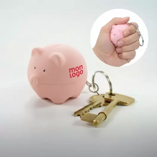 PORTE CLES ANTISTRESS PERSONNALISABLE 'STREZOU PIGGY'