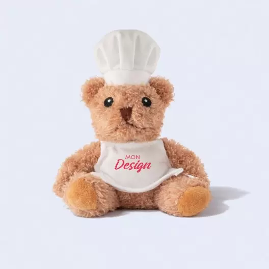 PELUCHE OURSON PERSONNALISABLE 'TEDDY CUISINIER'