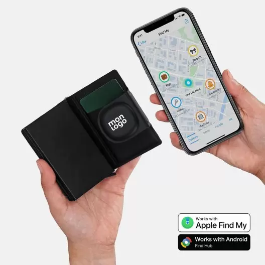 PORTE CARTES GEOLOCALISABLE PERSONNALISE 'KREWO'