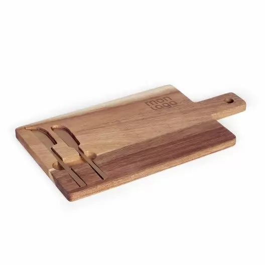 PLATEAU A FROMAGE PERSONNALISABLE EN ACACIA 'FROMCIA'