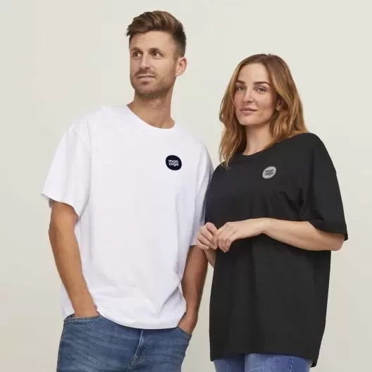 TEE SHIRT MIXTE OVERSIZE PERSONNALISE 'JACKTO' 180G/M2