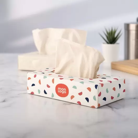 BOITE MOUCHOIR PAPIER RECYCLE PERSONNALISABLE  'TCHOUMA'