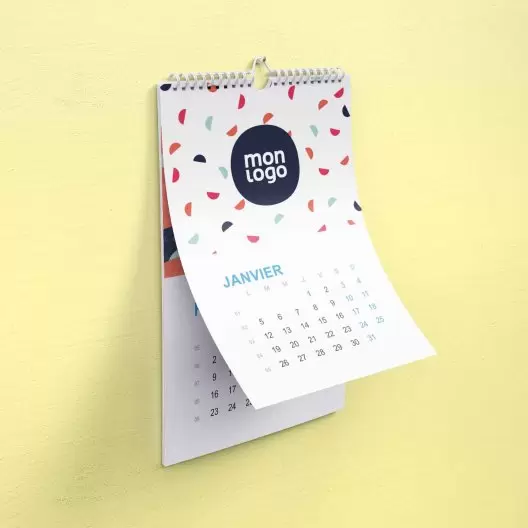 CALENDRIER MURAL SPIRALES RECYCLE PERSONNALISABLE 'ALMANI'