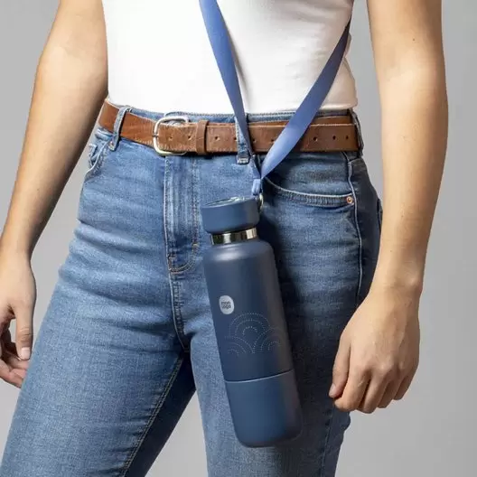 BOUTEILLE ISOTHERME PERSONNALISABLE AVEC GOBELET 'NOMLY'