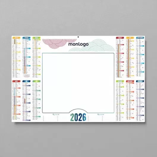 CALENDRIER BANCAIRE EFFACABLE PERSONNALISABLE 'VELEDI'