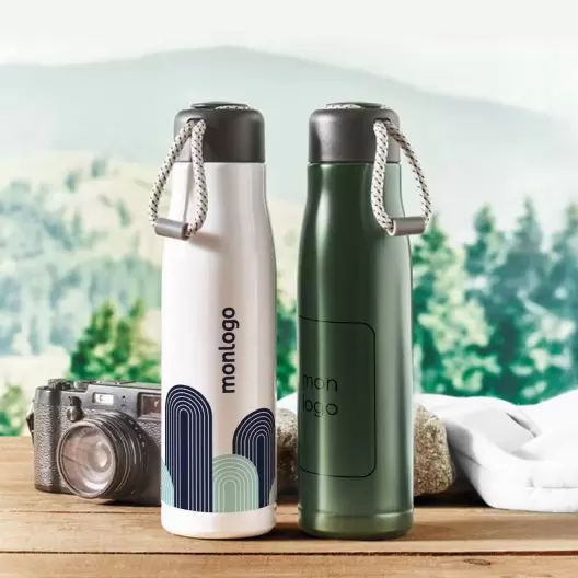 BOUTEILLE ISOTHERME PERSONNALISEE RECYCLE 500ML 'MOSS'