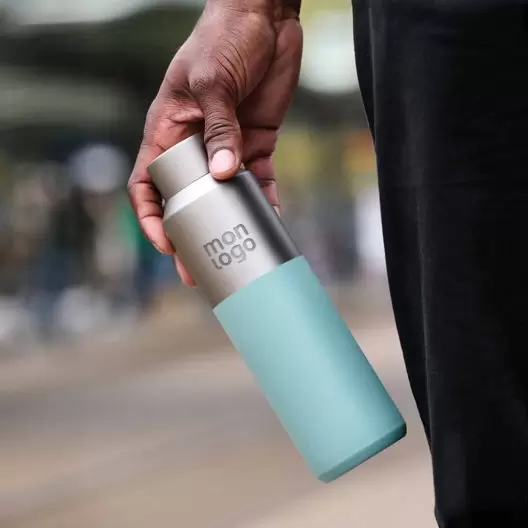 BOUTEILLE ISOTHERME PERSONNALISABLE ACIER RECYCLE 'WESIGN'