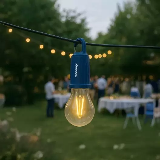 LAMPE AMPOULE AVEC MOUSQUETON PERSONNALISABLE 'DAYTAY'