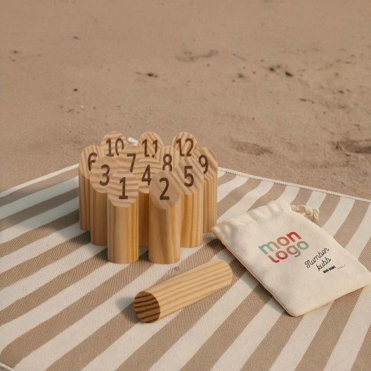 MINI JEU DE QUILLES PERSONNALISABLE 'MIMOLKI'