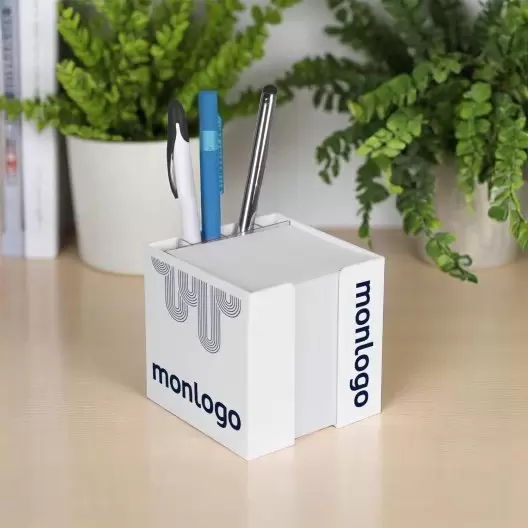 BLOC PAPIER POT A CRAYON PERSONNALISE 'CUBI POT'