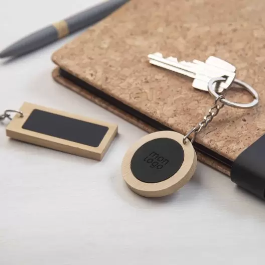 PORTE CLES PERSONNALISE EN BAMBOU 'SAPHOS'