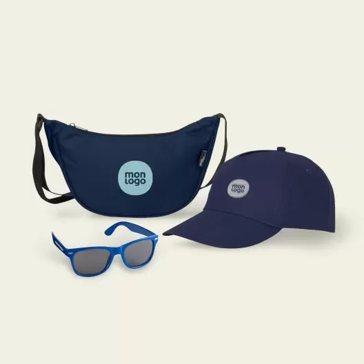 SET PERSONNALISABLE CASQUETTE BANANE LUNETTES 'FESTI'