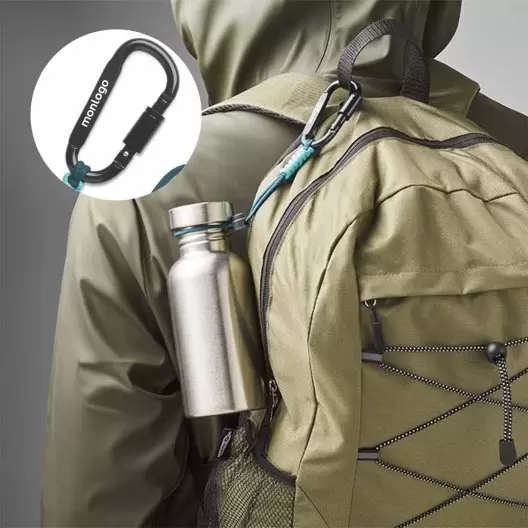 PORTE BOUTEILLE PERSONNALISABLE AVEC MOUSQUETON 'WATA'