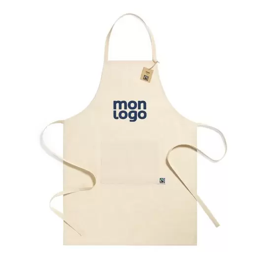 TABLIER 1 POCHE PERSONNALISABLE 'KELINE FAIRTRADE'