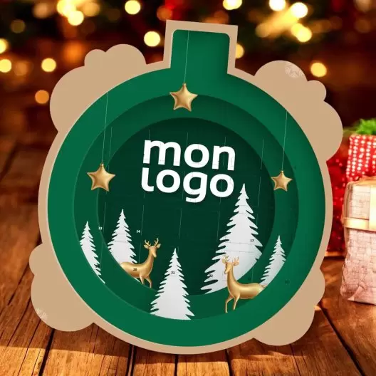 CALENDRIER DE L AVENT A LA FORME PERSONNALISABLE 'SMACKI'