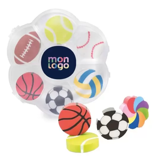 SET DE GOMMES PERSONNALISE SPORT 'PERCY'