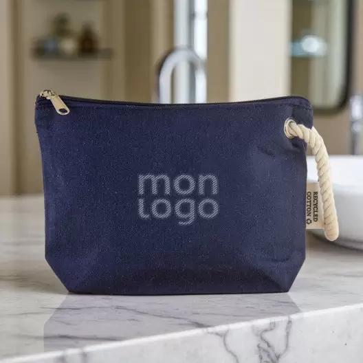 TROUSSE DE TOILETTE RECYCLE PERSONNALISABLE 'MILIE'