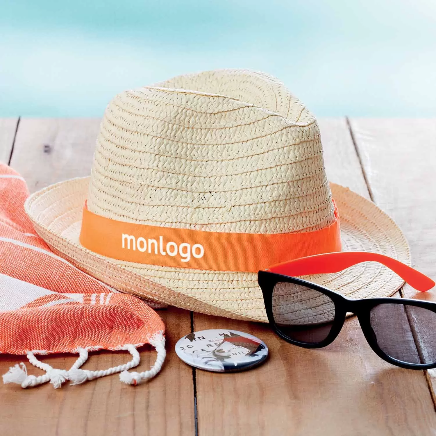 CHAPEAU PAILLE CLAIRE PERSONNALISABLE 'COBOCHIC'