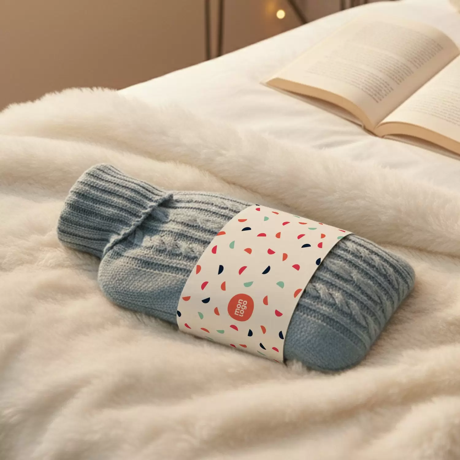 BOUILLOTTE PERSONNALISABLE 1.8L HOUSSE TRICOTEE 'CALDA'