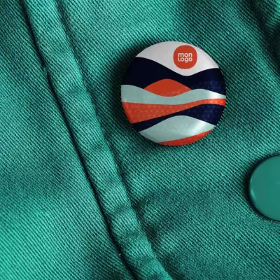 BADGE PERSONNALISÉ MÉTAL ROND MAT 'ELIAN'