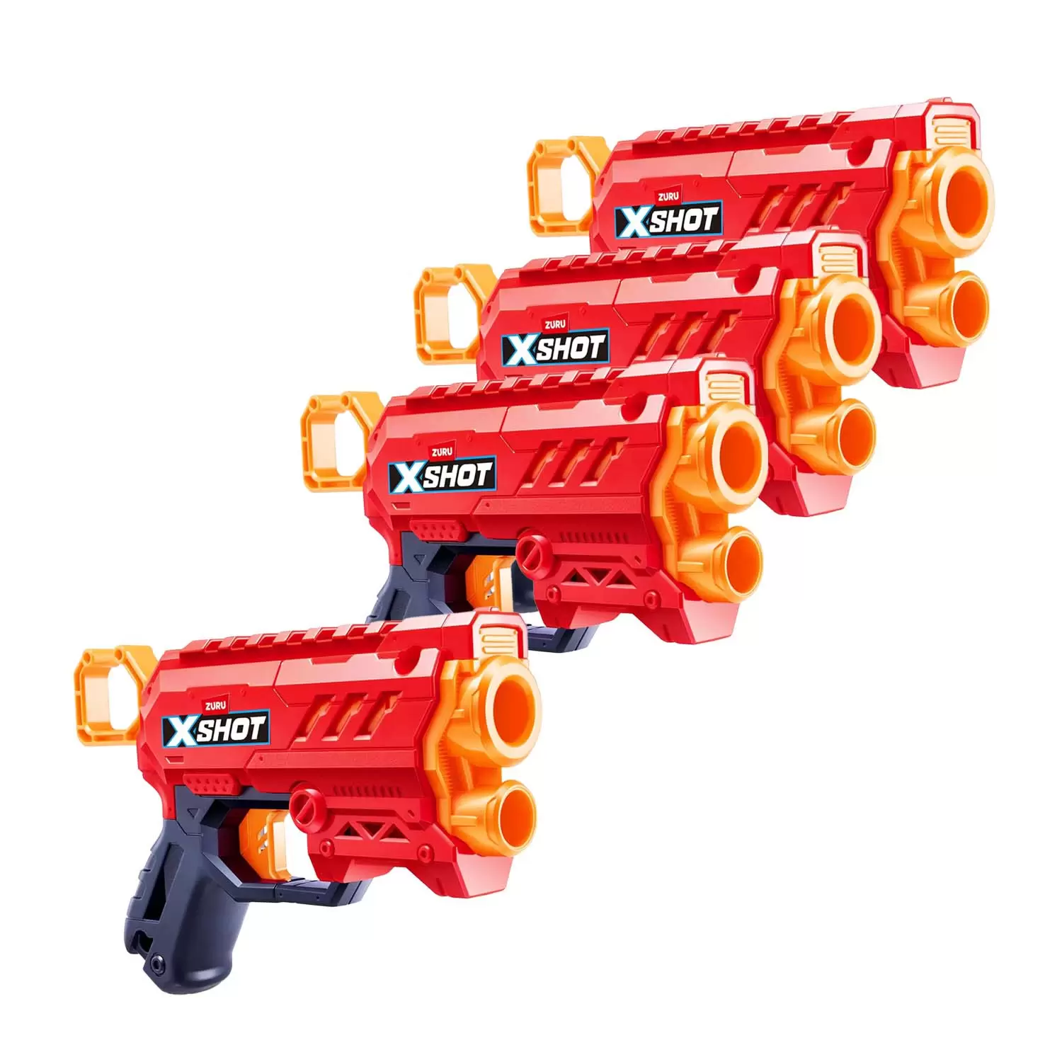 LOT DE 4 BLASTERS ET 32 FLECHETTES
