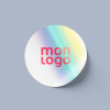 STICKER HOLOGRAPHIQUE ROND PERSONNALISE 'KLISTER HOLO'