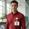 PORTE BADGE DEROULEUR PERSONNALISE 'DISTUBI OVALE'