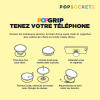 SUPPORT PUBLICITAIRE POUR TÉLÉPHONE POPSOCKETS® 'POPGRIP'   FINITION BOIS