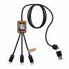 CABLE DE CHARGE 5EN1 SCX® PERSONNALISÉ LOGO LUMINEUX  'KIPA SMART'