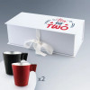 COFFRET 2 MUGS EN VERRE MIF 220ML PERSONNALISABLE 'FLASHY'