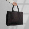 SAC PERSONNALISABLE EN JUTE NOIR 330 GR/M² 'MADOU'