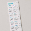 CALENDRIER MARQUE PAGES COUCHÉ BRILLANT 5X21CM PERSONNALISÉ 'CLARIN'