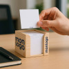 BLOC PAPIER RECYCLE PERSONNALISE 'CUBI WOOD'