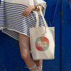 SAC SHOPPING RECYCLE DOUBLES ANSES PERSONNALISABLE 'CALOX'