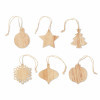SET DE 6 ORNEMENTS BOIS PERSONNALISABLE 'HAYA'