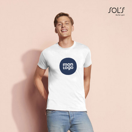 TEE SHIRT PUBLICITAIRE HOMME 'REGENT' BLANC 150 GR/M²
