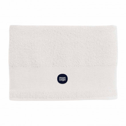 SERVIETTE DE TOILETTE PERSONNALISÉE BLANC 50x100 CM 'ISLAND'