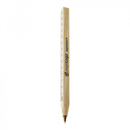 STYLO/RÈGLE EN BOIS PERSONNALISÉ 'BÉLOUVE'