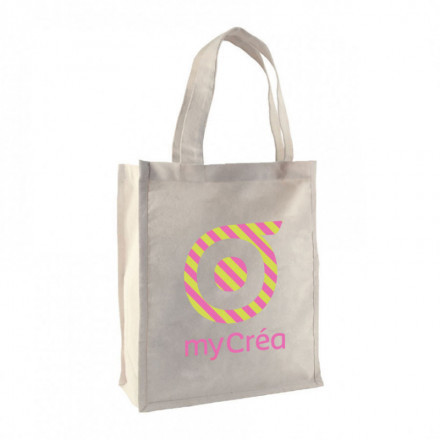TOTE BAG COTON PUBLICITAIRE AVEC SOUFFLET 'FLORIA' 330 GR/M²