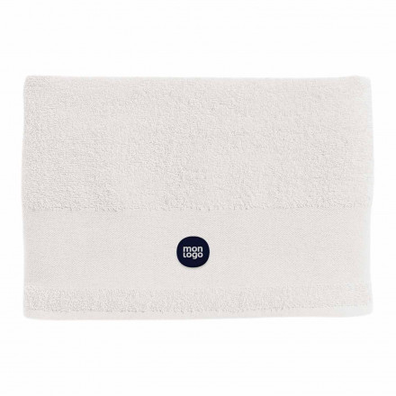 DRAP DE BAIN PUBLICITAIRE BLANC 100x150 CM 'ISLAND'
