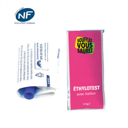 ÉTHYLOTEST AVEC BALLON PUBLICITAIRE 'TAKECARE'