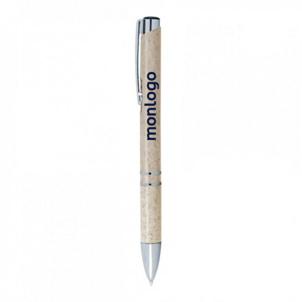 STYLO PERSONNALISABLE EN PAILLE DE BLÉ 'IVANA GREEN''