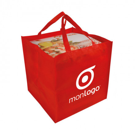 SAC À PIZZA PERSONNALISÉ EN NON TISSÉ AVEC SOUFFLET 'MARANO'