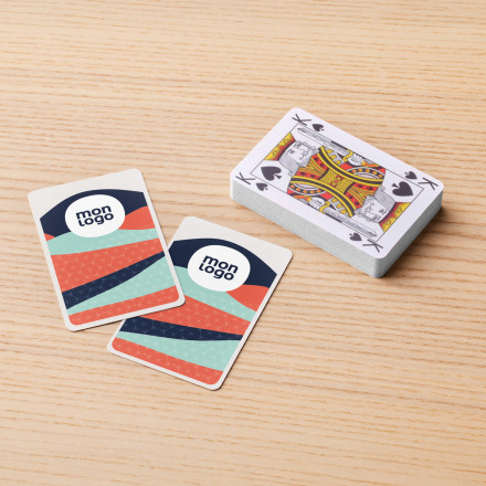 JEU DE BRIDGE 54 CARTES AVEC ETUI PERSONNALISABLE 'NIKKA' 