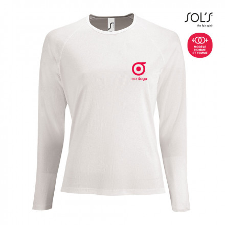 T-shirt Sport Personnalisé Pour Femme 'koury' Blanc
