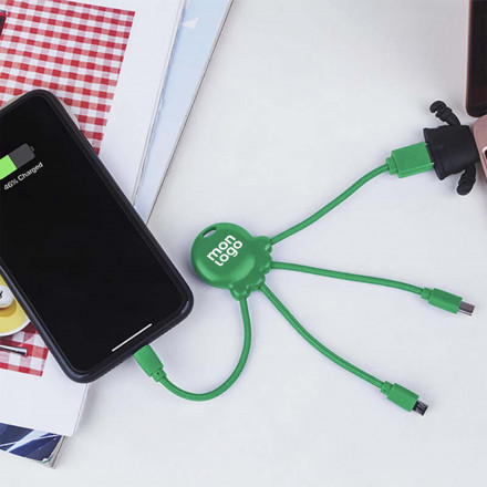 CÂBLE DE CHARGE PUBLICITAIRE 4 EN 1 'OCTOPUS ECO' XOOPAR®